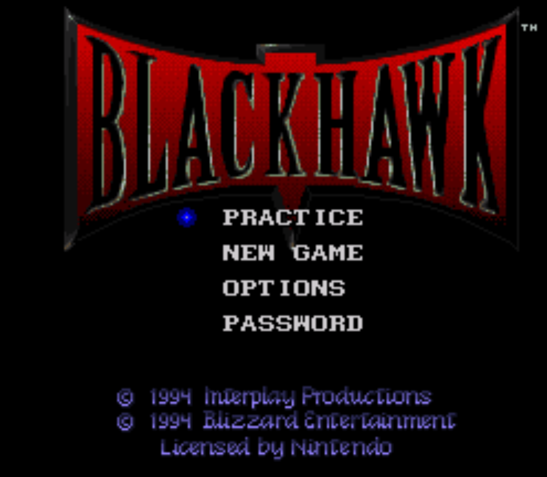 Blackhawk Title Screen